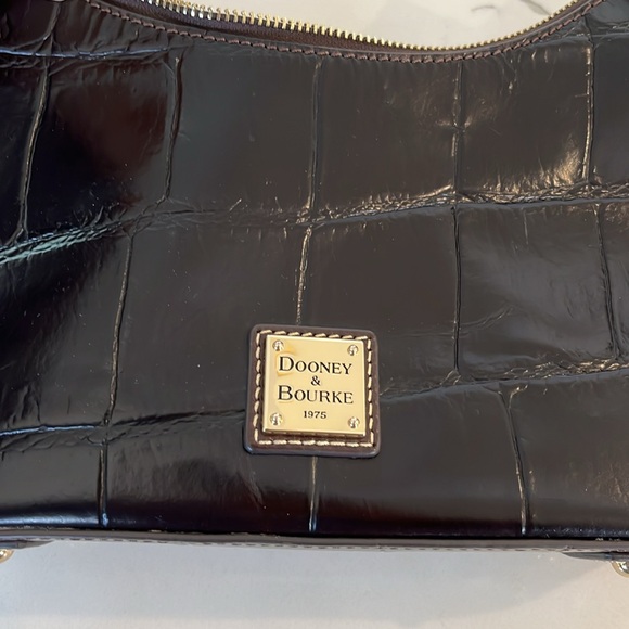 NWT Dooney and Bourke Patent Baguette Bag - Espresso Color - Picture 4 of 5